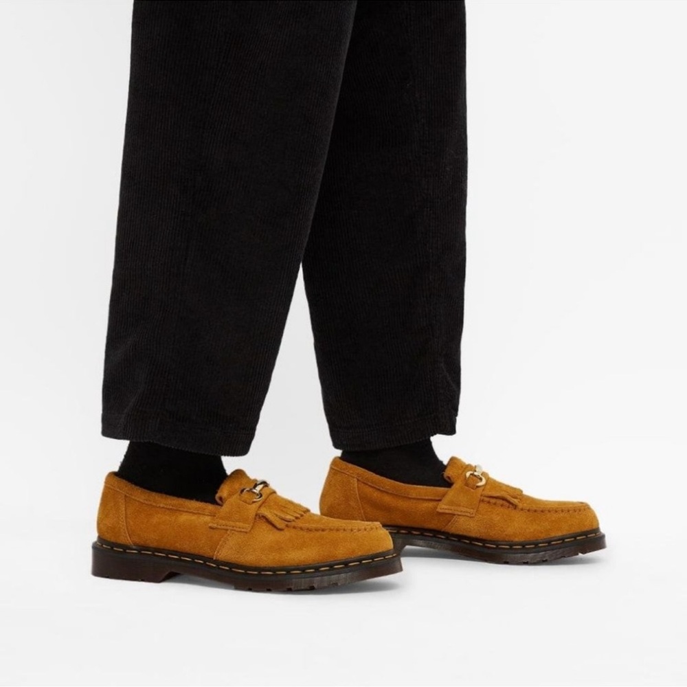 Suede Loafers with Gold Accent - Picture 3 of 6